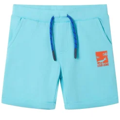 Kindershorts met trekkoord 128 zeeblauw