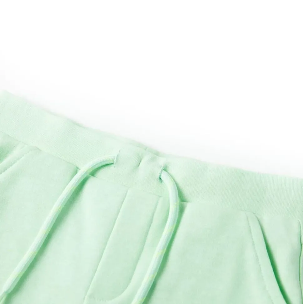 Kindershorts met trekkoord 128 felgroen