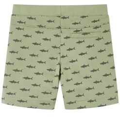 Kindershorts met trekkoord 116 lichtkaki