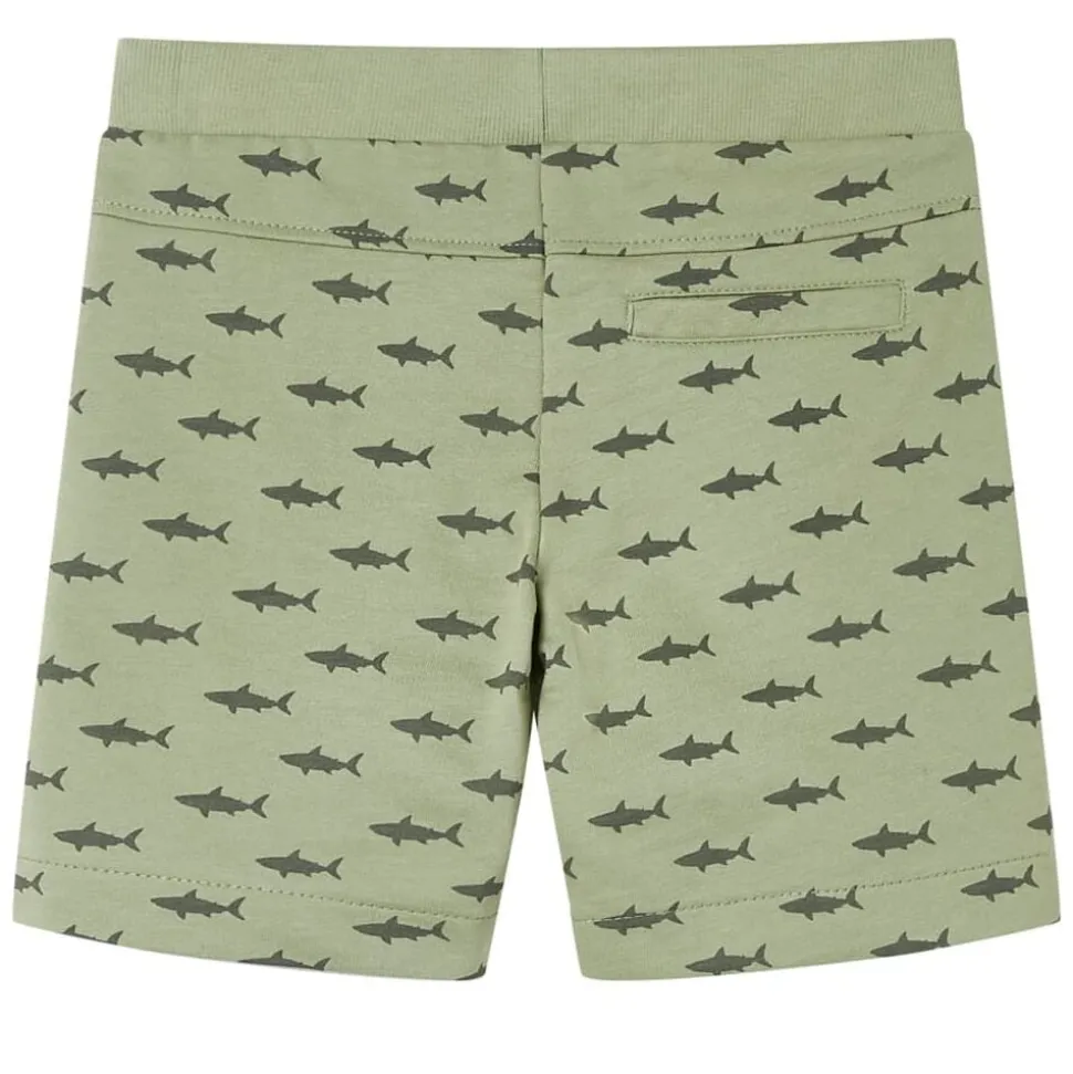 Kindershorts met trekkoord 116 lichtkaki