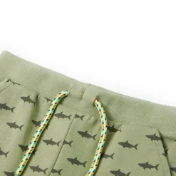 Kindershorts met trekkoord 116 lichtkaki