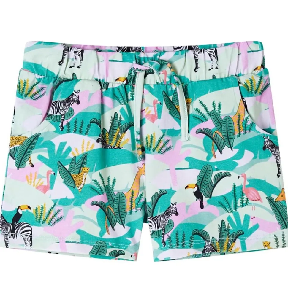 Kindershorts met trekkoord 92 lichtmintkleurig