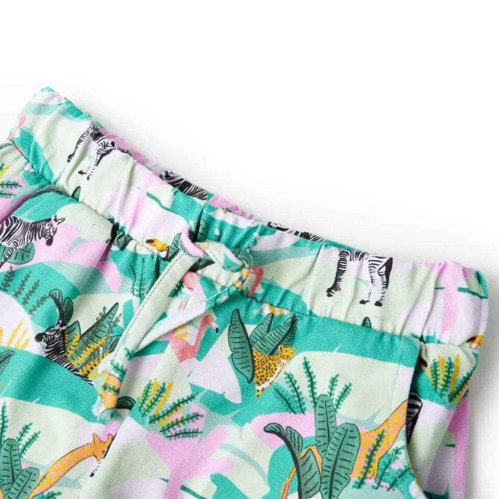 Kindershorts met trekkoord 92 lichtmintkleurig