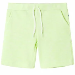 Kindershorts met trekkoord 140 neongeel