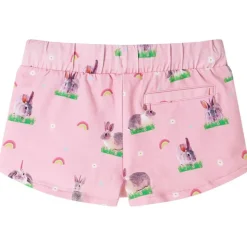 Kindershorts met trekkoord 128 lichtroze