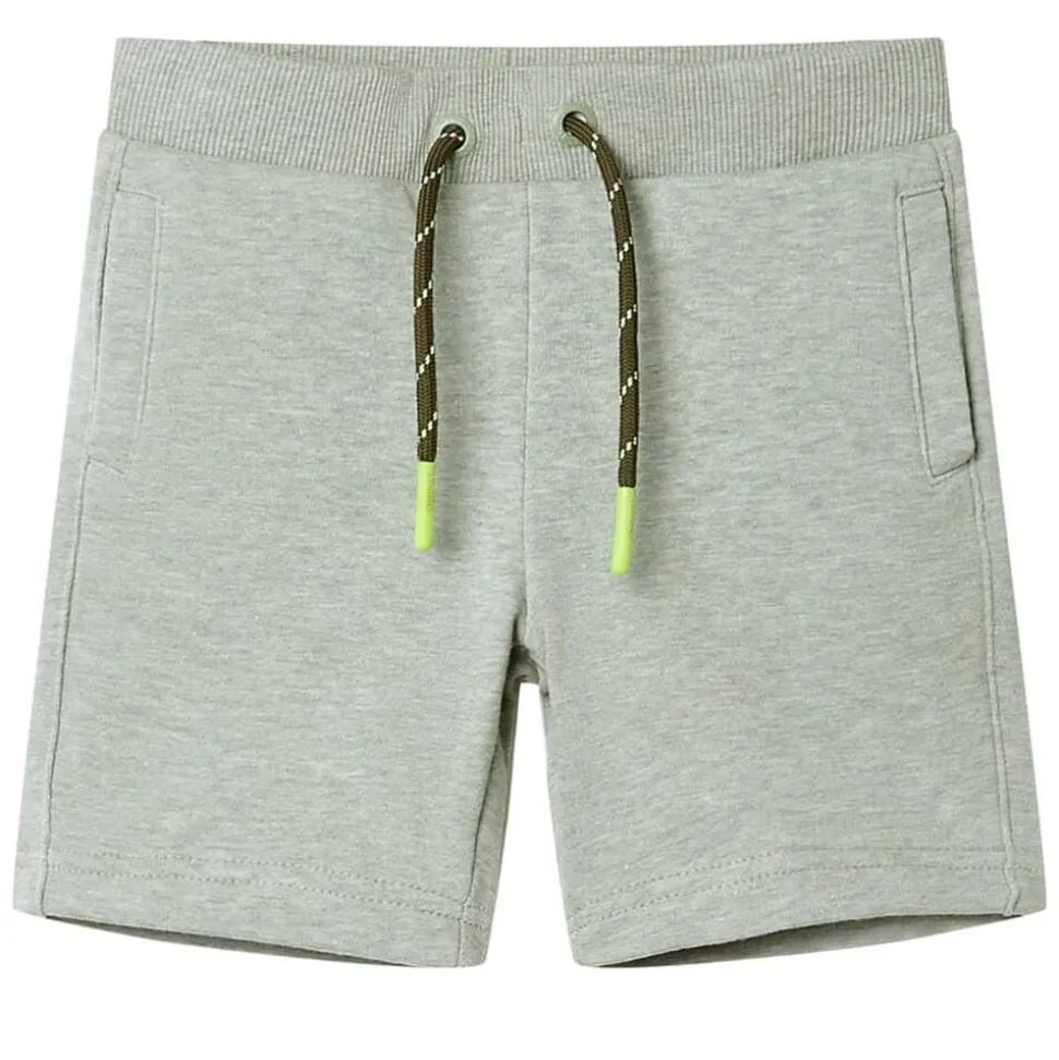 Kindershorts met trekkoord 92 gemêleerd lichtkakikleurig