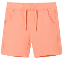 Kindershorts met trekkoord 128 neonoranje
