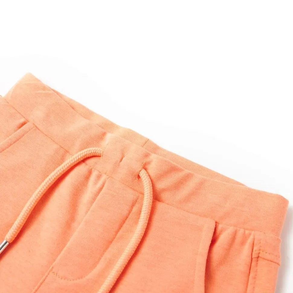 Kindershorts met trekkoord 128 neonoranje