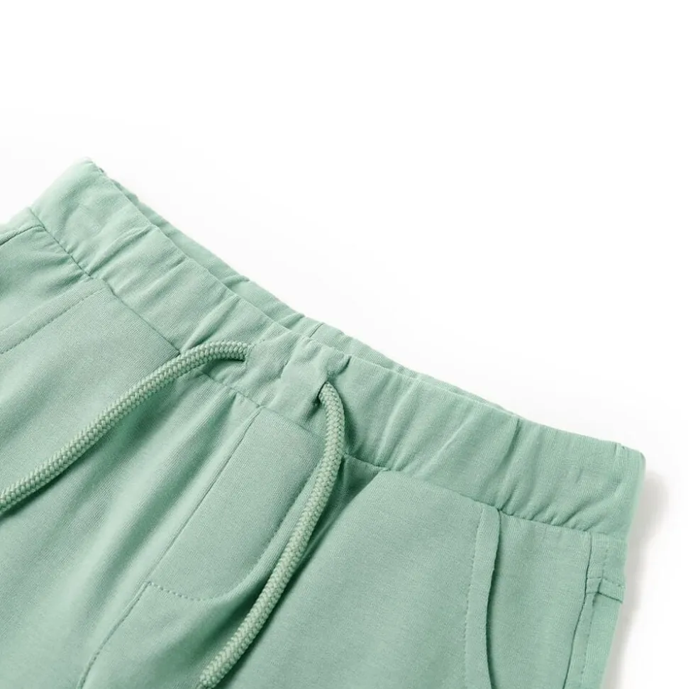 Kindershorts met trekkoord 92 lichtkaki