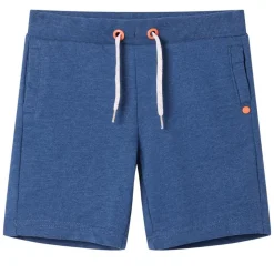 Kindershorts met trekkoord 116 gemêleerd donkerblauw