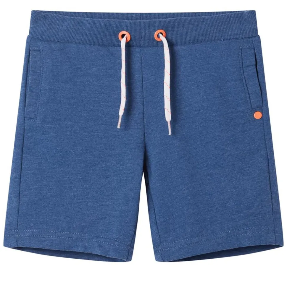 Kindershorts met trekkoord 116 gemêleerd donkerblauw