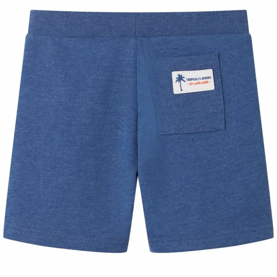 Kindershorts met trekkoord 116 gemêleerd donkerblauw