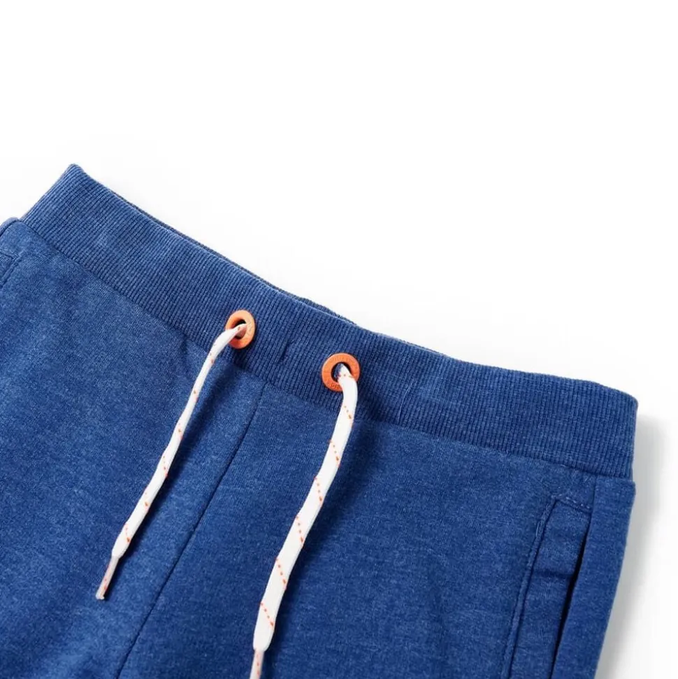 Kindershorts met trekkoord 116 gemêleerd donkerblauw