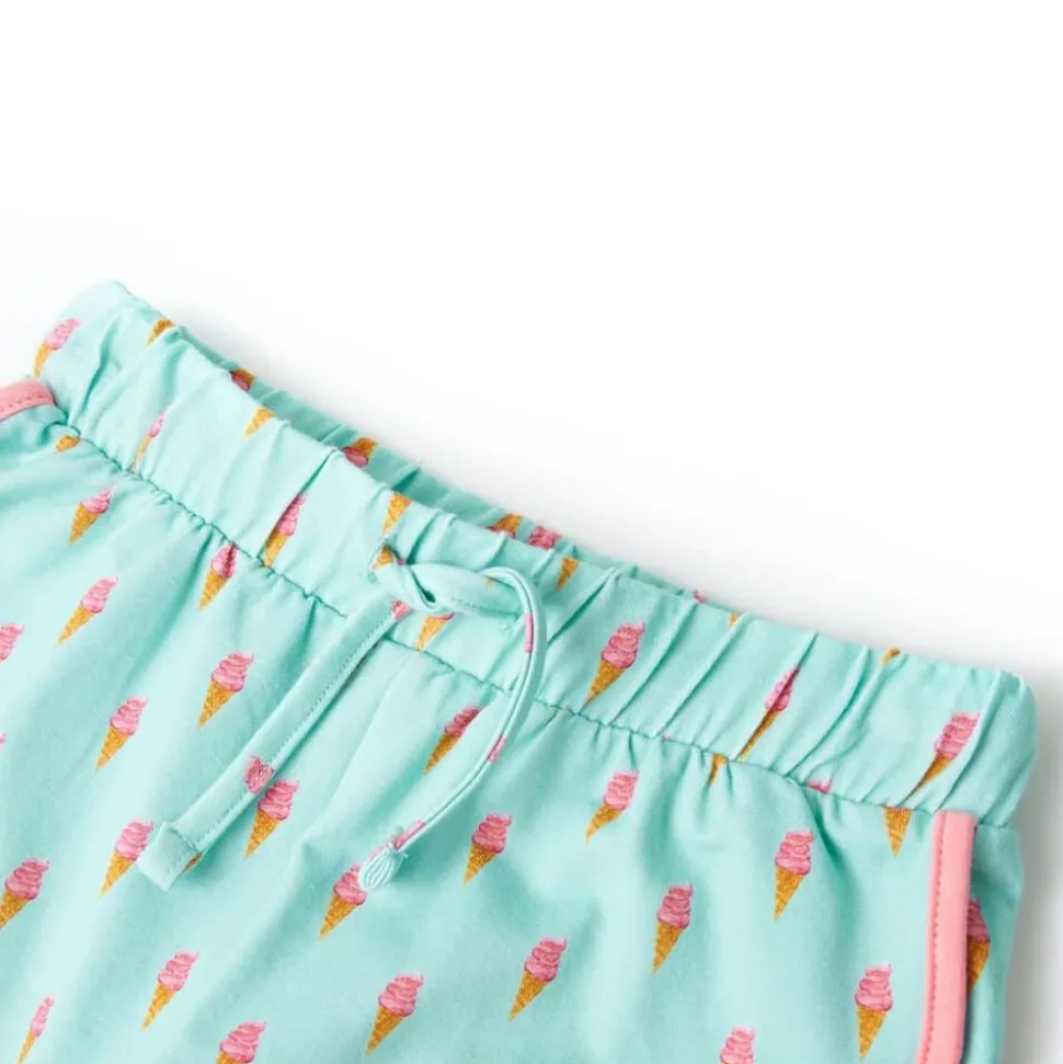 Kindershorts met trekkoord 104 lichtmintkleurig