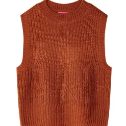 Kinderspencer gebreid 92 cognackleurig