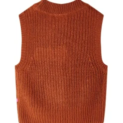 Kinderspencer gebreid 92 cognackleurig