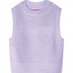 Kinderspencer gebreid 92 lichtlila