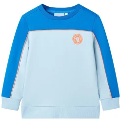 Kindertrui 104 felblauw en lichtblauw