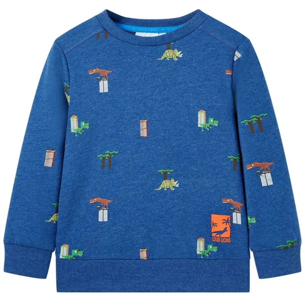 Kindertrui 104 gemêleerd donkerblauw