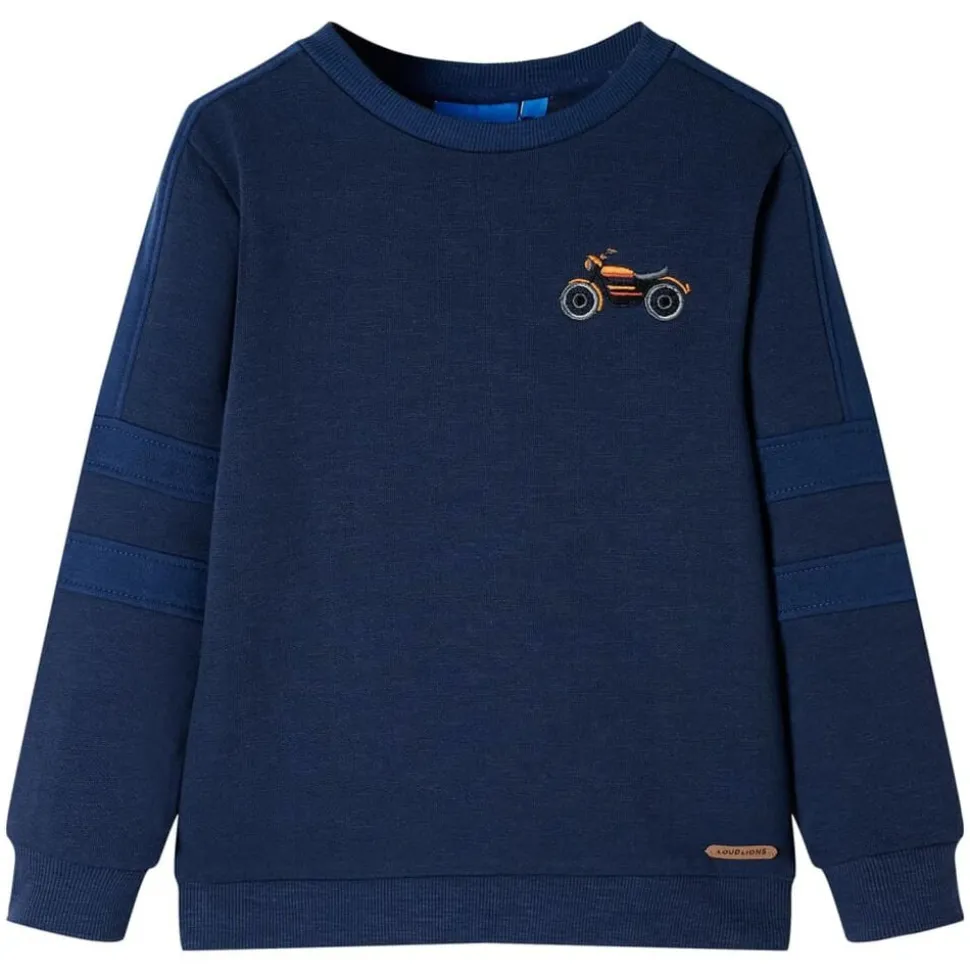 Kindertrui 92 gemêleerd marineblauw