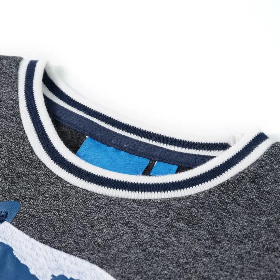 Kindertrui 92 gemêleerd marineblauw