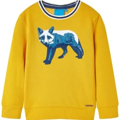 Kindertrui 104 okerkleurig