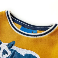 Kindertrui 104 okerkleurig