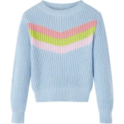Kindertrui gebreid 92 blauw