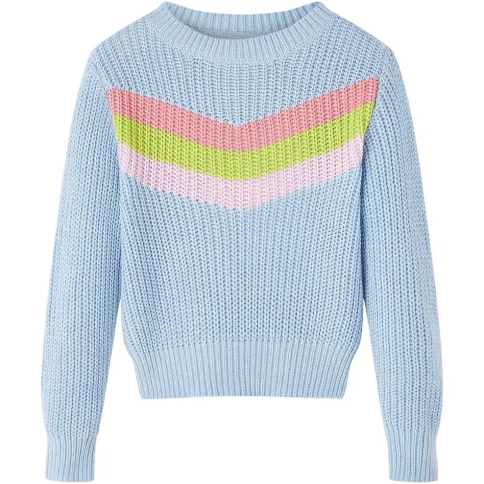 Kindertrui gebreid 92 blauw