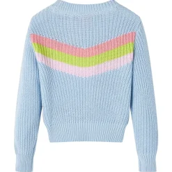 Kindertrui gebreid 92 blauw