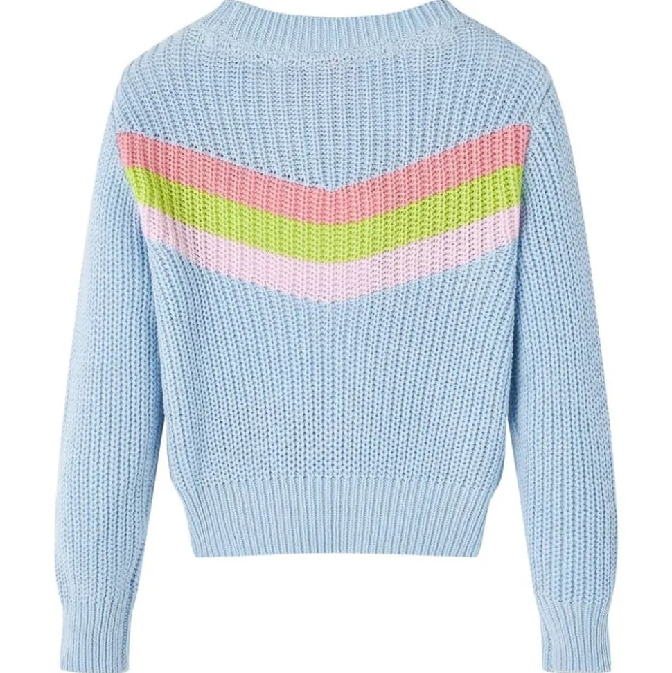 Kindertrui gebreid 92 blauw