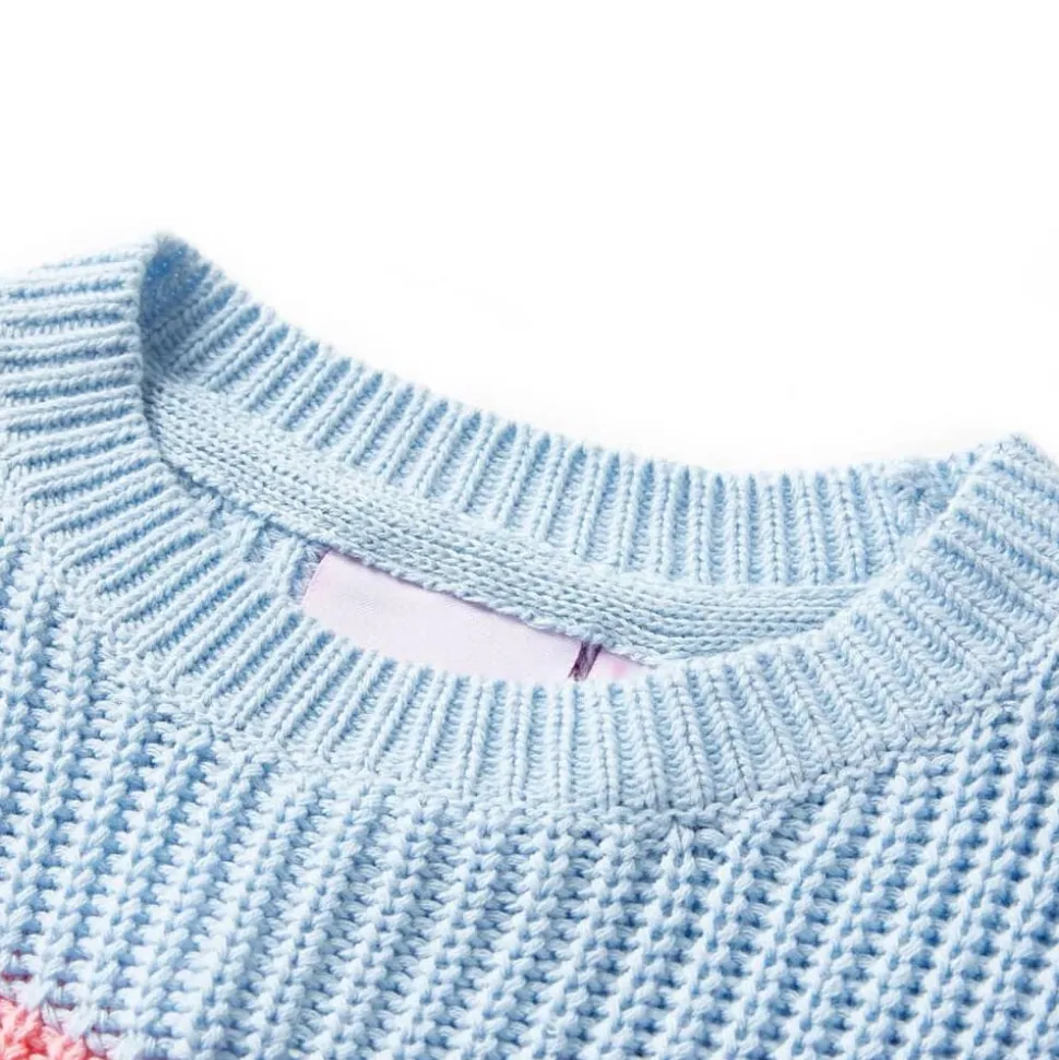Kindertrui gebreid 92 blauw