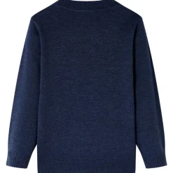 Kindertrui gebreid 92 marineblauw