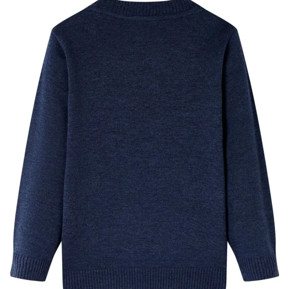Kindertrui gebreid 92 marineblauw