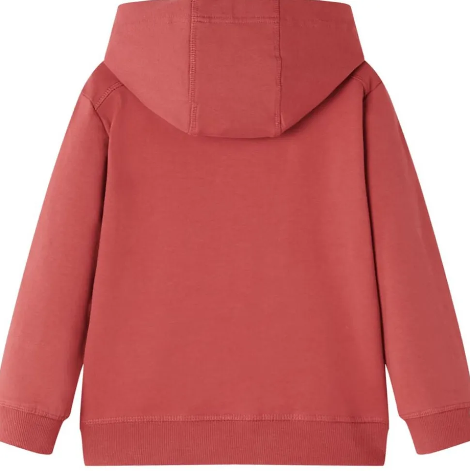 Kindertrui met capuchon 104 roodbruin