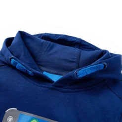 Kindertrui met capuchon 104 donkerblauw