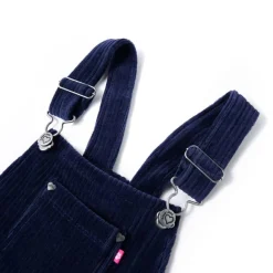 Kindertuinjurk 92 ribfluweel marineblauw