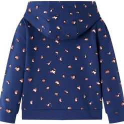 Kindervest met capuchon 92 marineblauw