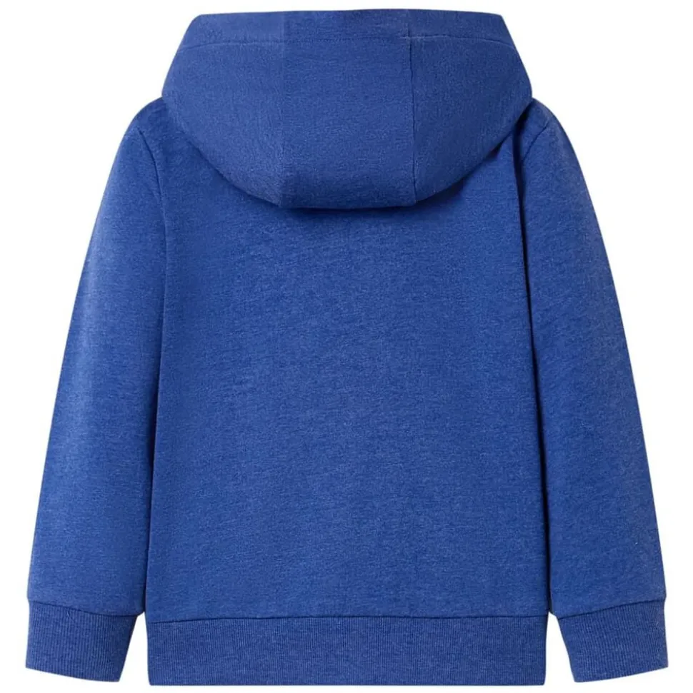 Kindervest met capuchon en rits 92 gemêleerd donkerblauw