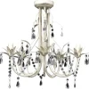 Kristallen kroonluchter met wit elegant design (5 lampen)