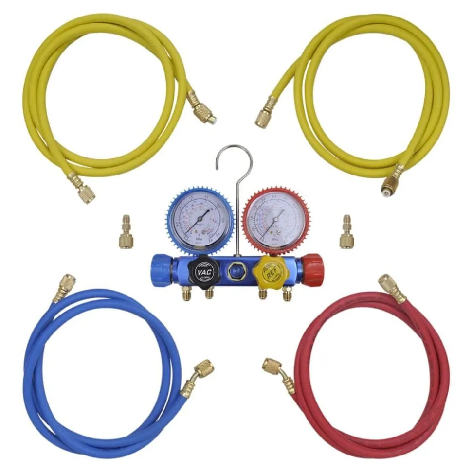Manometer 4-richtingen set in opbergkoffer