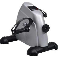 Mini Hometrainer met plastic vliegwiel (zilver)