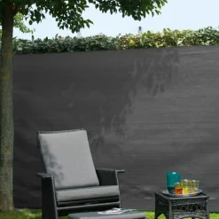 Nature Tuinscherm 1,5x5 m PE antraciet