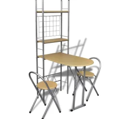 Ontbijttafelset met twee stoelen (inklapbaar)