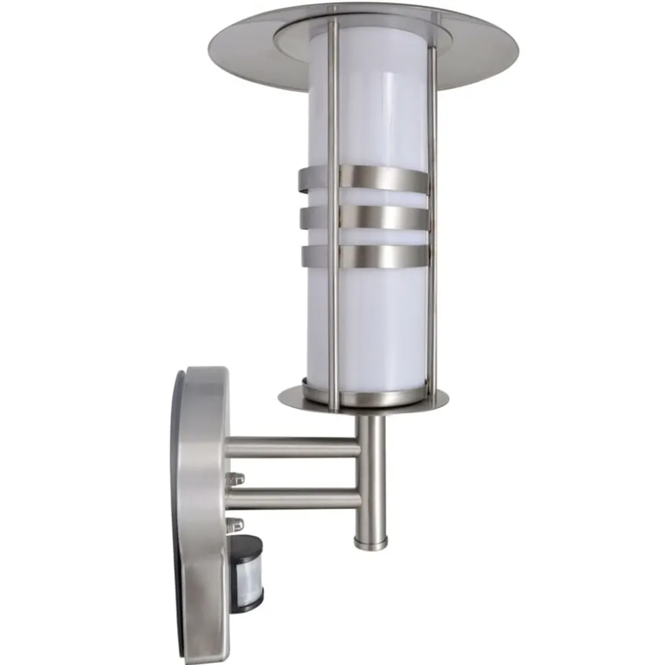 Pagode vormige RVS wandlamp met bewegingssensor