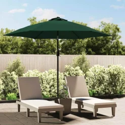 Parasol met stalen paal 3 m groen