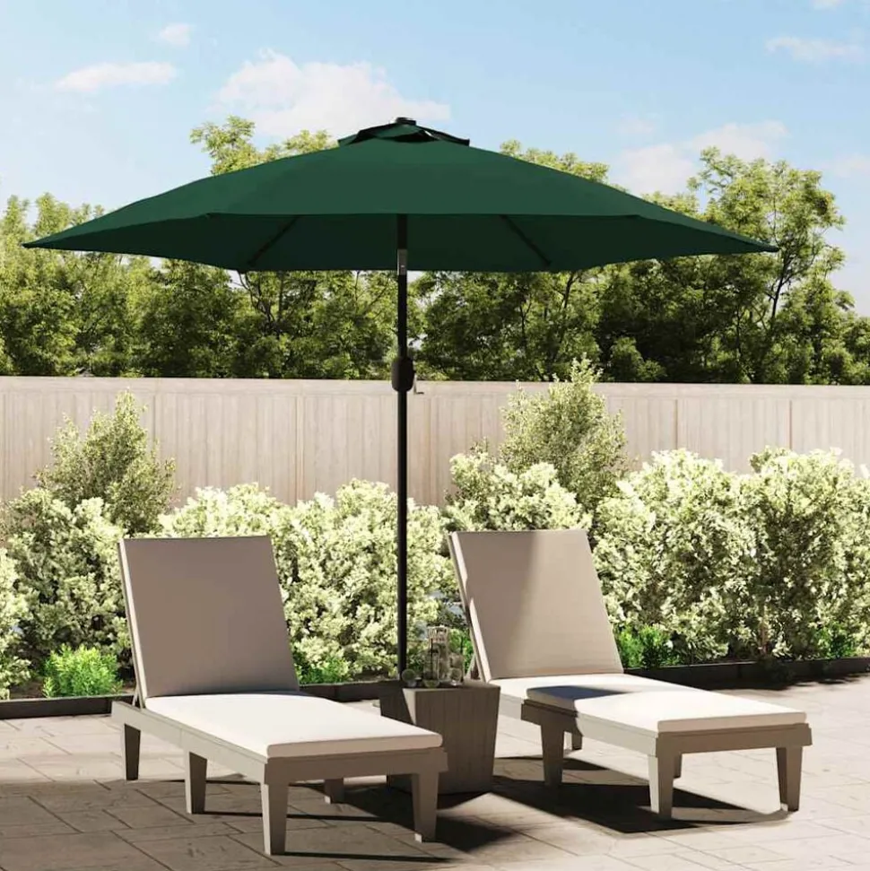 Parasol met stalen paal 3 m groen