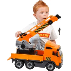 Polesie Wader 4-delige Truckset met kraan polypropeen oranje zwart
