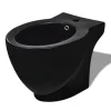 Ronde staande keramieken bidet (zwart)
