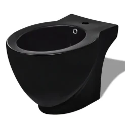 Ronde staande keramieken bidet (zwart)
